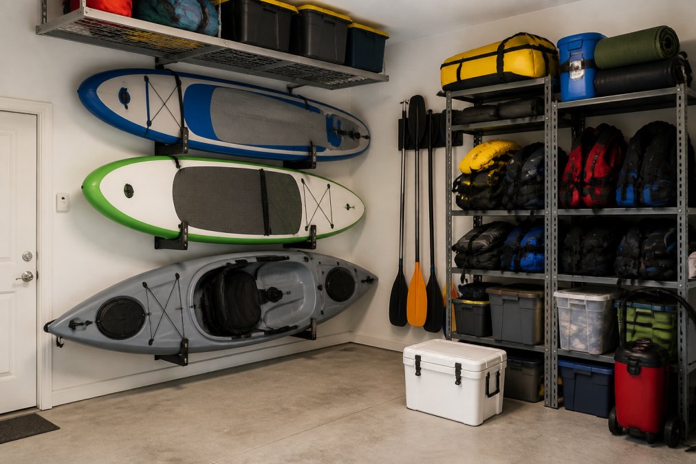 How to Organize Bulky Water Sports Gear in Your Garage