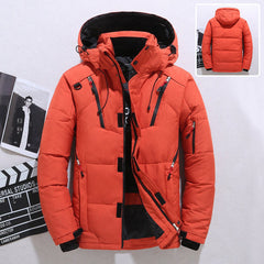 Outdoor Windproof Hooded Jacket Warm Sports Coat With Pockets