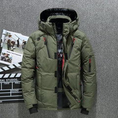 Outdoor Windproof Hooded Jacket Warm Sports Coat With Pockets