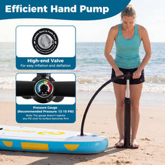 11' Wide Inflatable Stand Up Paddle Board with Backpack for All Skill Levels