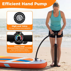 11' Wide Inflatable Stand Up Paddle Board with Backpack for All Skill Levels
