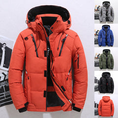 Outdoor Windproof Hooded Jacket Warm Sports Coat With Pockets