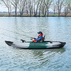Sit On Top Fishing Kayak Boat with Rod Holders Paddle