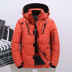 Outdoor Windproof Hooded Jacket Warm Sports Coat With Pockets
