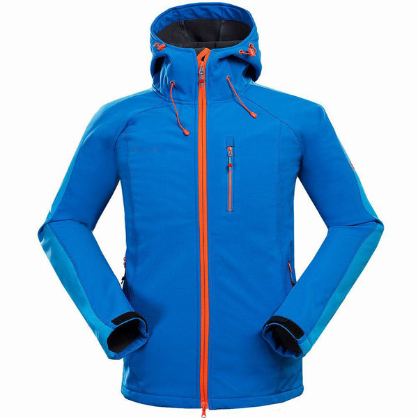 Men Outdoor Mountaineering Camping Windproof Soft Shell Jacket