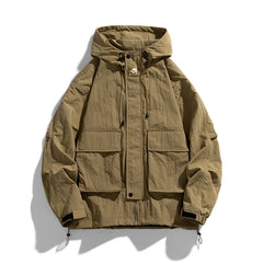 Outdoor Windproof Waterproof Loose Hooded Work Jacket Style