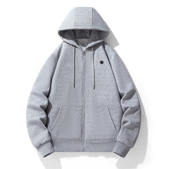 Men Intelligent Heated Hoodie Zipper Cardigan Outdoor Warm Jacket