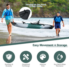 Sit On Top Fishing Kayak Boat with Rod Holders Paddle