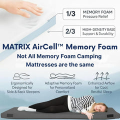 Matrix Air Cell Memory Foam Camping Mattress Pad