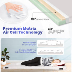 Matrix Air Cell Memory Foam Camping Mattress Pad