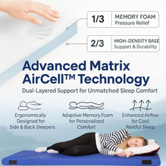 Matrix Air Cell Memory Foam Camping Mattress Pad