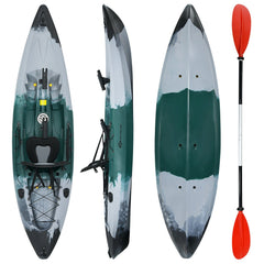 Sit On Top Fishing Kayak Boat with Rod Holders Paddle
