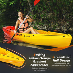 Single Sit On Top Kayak with Detachable Aluminum Paddle