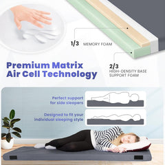 Matrix Air Cell Memory Foam Camping Mattress Pad
