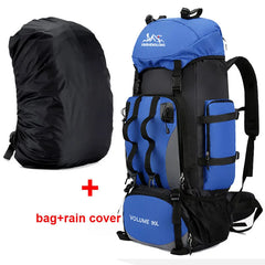 90L Waterproof Hiking Camping Backpack Large Capacity Travel Rucksack