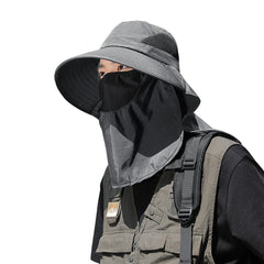 Summer Sun Hat with Neck Flap | UV Protection Outdoor Cap for Hiking Fishing