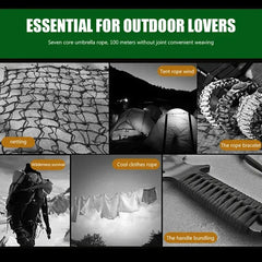 7-Core 550 Paracord Rope – 4mm Polyester Survival Cord for Camping, Hiking & DIY Gear