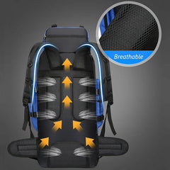 90L Waterproof Hiking Camping Backpack Large Capacity Travel Rucksack