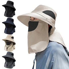 Summer Sun Hat with Neck Flap | UV Protection Outdoor Cap for Hiking Fishing
