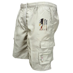 Men's Elastic Waist Cargo Work Shorts Men Outdoor Leggings Leisure Harajuku Street Style Jogging Shorts Loose Work Casual Shorts