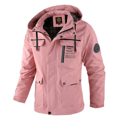 Men's Casual Windbreaker Hooded Waterproof Soft Shell Winter Coat