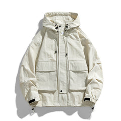Outdoor Windproof Waterproof Loose Hooded Work Jacket Style