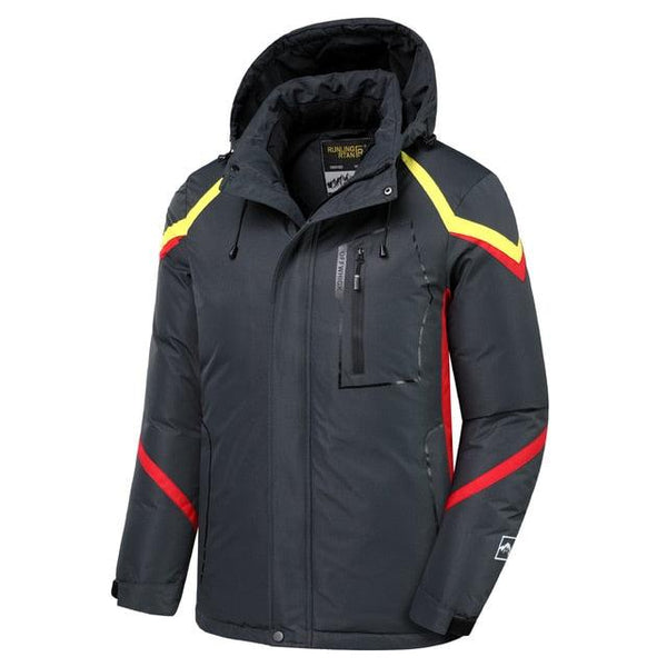 Men's Blue Winter Outdoor Ski Jacket Waterproof Warm Coat