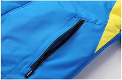 Men's Blue Winter Outdoor Ski Jacket Waterproof Warm Coat