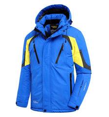 Men's Blue Winter Outdoor Ski Jacket Waterproof Warm Coat
