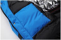 Men's Blue Winter Outdoor Ski Jacket Waterproof Warm Coat