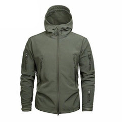 Men Green Camouflage Lightweight Waterproof Tactical Windbreaker Jacket