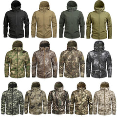Men Green Camouflage Lightweight Waterproof Tactical Windbreaker Jacket