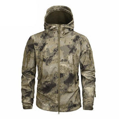 Men Green Camouflage Lightweight Waterproof Tactical Windbreaker Jacket