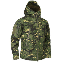 Men Green Camouflage Lightweight Waterproof Tactical Windbreaker Jacket