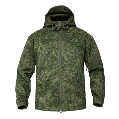 Men Green Camouflage Lightweight Waterproof Tactical Windbreaker Jacket