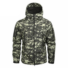 Men Green Camouflage Lightweight Waterproof Tactical Windbreaker Jacket