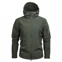 Men Green Camouflage Lightweight Waterproof Tactical Windbreaker Jacket