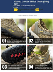 Men's Non-Slip Hiking Climbing Water Sports Shoes Beach Barefoot Surfing Shoes Outdoor River Upstream Quick Dry Barefoot Beach Sneakers Swim Boating Fishing Yoga Gym