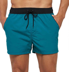 Men Swimwear Shorts Male Swimming Trunks Swimsuits Man Surf Beach Swim Sports Pants Board Mesh New Summer Men's Clothing  Beach Swimming Casual with Adjustable Elastic Cord