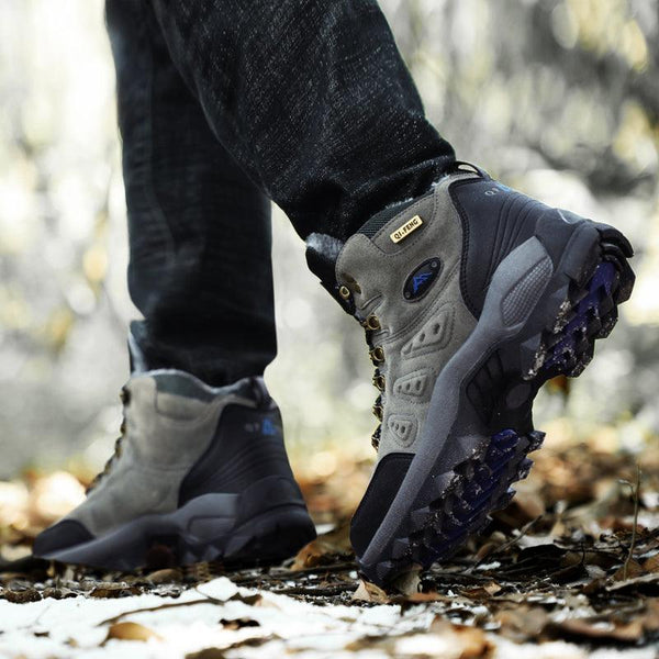 Men's Winter Warm Snow Hiking Boots Non Slip Outdoor Shoes