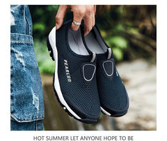 Summer Mesh Beach Men Shoes  Lightweight Breathable Walking Footwear New Slip-On Comfortable Outdoor Walking Footwear Non-Slip Running Climbing Shoes Sneakers Lightweight Breathable Walking Shoes