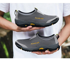 Summer Mesh Beach Men Shoes  Lightweight Breathable Walking Footwear New Slip-On Comfortable Outdoor Walking Footwear Non-Slip Running Climbing Shoes Sneakers Lightweight Breathable Walking Shoes