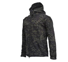 Men Camouflage Waterproof Winter Tactical Hooded Windbreaker Jacket