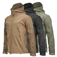 Men Camouflage Waterproof Winter Tactical Hooded Windbreaker Jacket