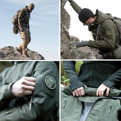 Men Camouflage Waterproof Winter Tactical Hooded Windbreaker Jacket