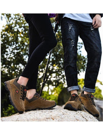 Winter Couple Outdoor Hiking Shoes Warm Non Slip Sneakers