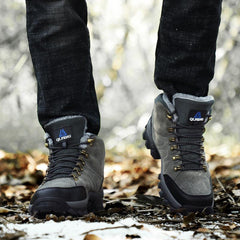 Men's Winter Warm Snow Hiking Boots Non Slip Outdoor Shoes